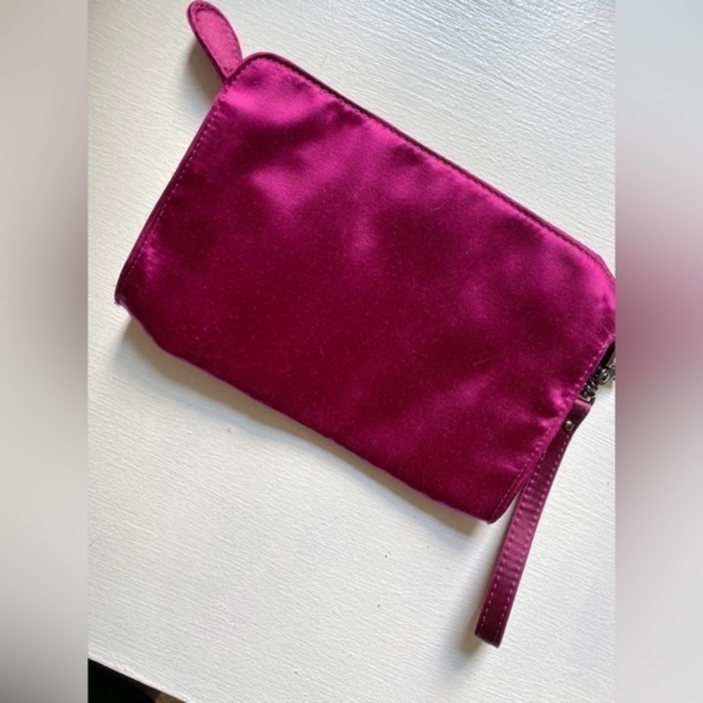 Burgandy Wristlet with Shiny Embellishments - Picture 2 of 2